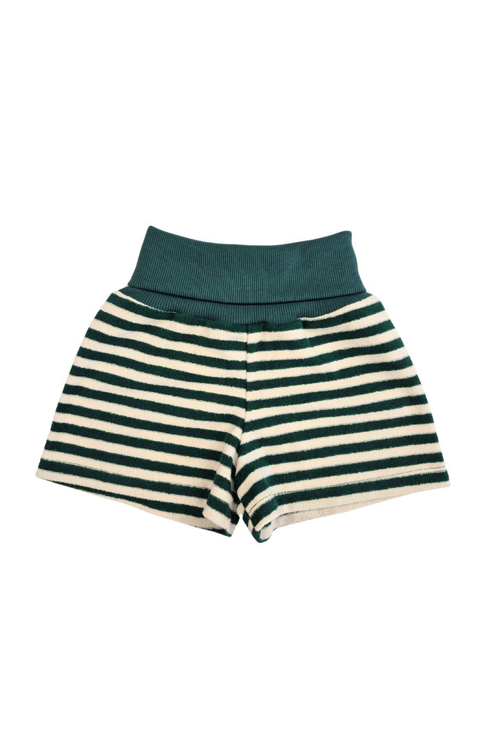 Grow With Me Wide Shorts | Jungle Green Stripes Kid's Stuff [Trucs d'enfants]