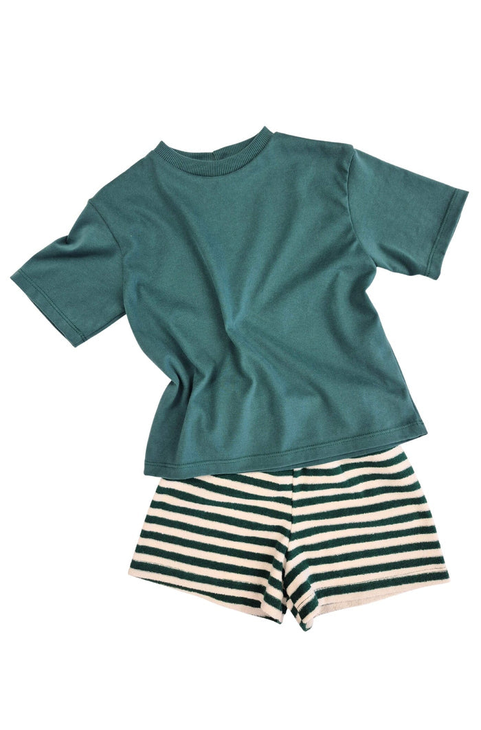 Grow With Me Wide Shorts | Jungle Green Stripes Kid's Stuff [Trucs d'enfants]