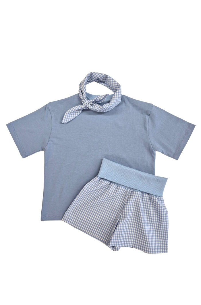 Grow With Me Wide Shorts | Vichy Blue Kid's Stuff [Trucs d'enfants]