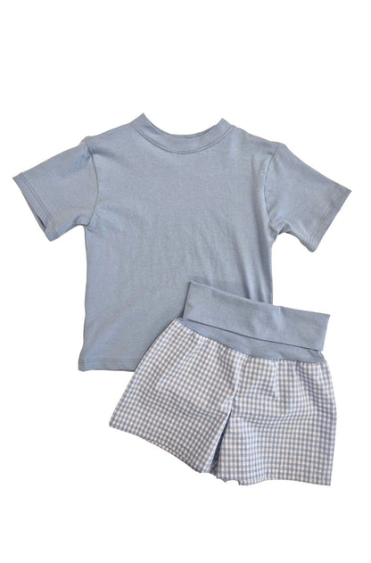 Grow With Me Wide Shorts | Vichy Blue Kid's Stuff [Trucs d'enfants]