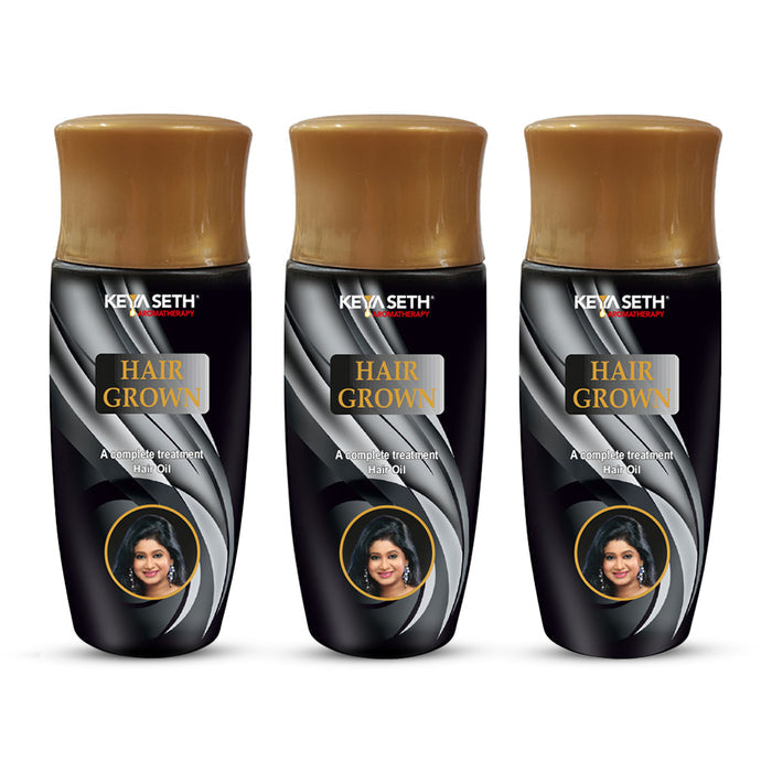 Hair Grown Oil with Bhringraj, - Reduce Hair Fall & Grows Hair for Strong, Thicker, Darker & Shiny Hair with Methi & Amla for Men & Women. - Keya Seth Aromatherapy