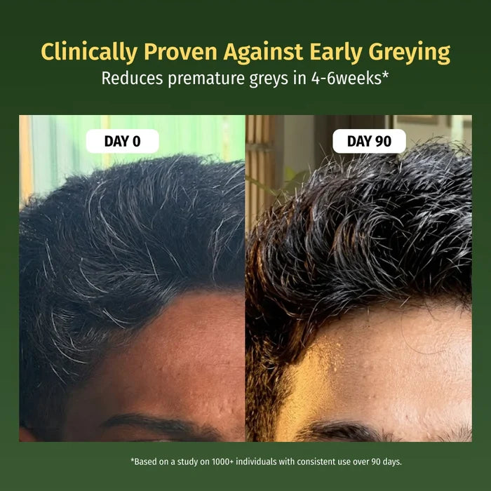 vilvah hair growth serum reduces premature grey