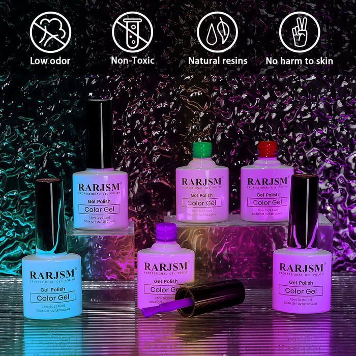 🎃Flash Sale🔥RARJSM ® Halloween Girls-6 Colors luminous Glow In The Dark Gel nail Polish Set｜7.5ml 6pcs