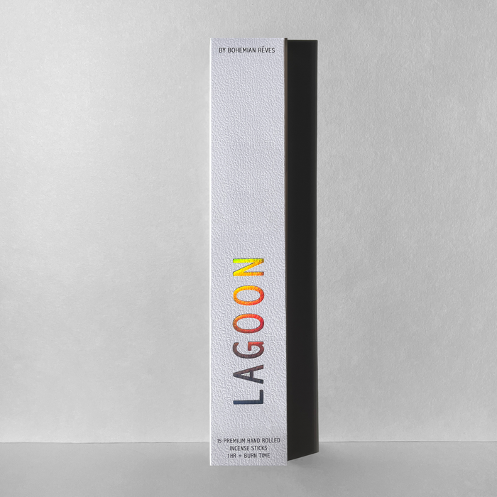 Hand-rolled incense stick box, Lagoon scent