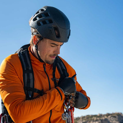 Rich wearing Hardtop Climbing Helmet