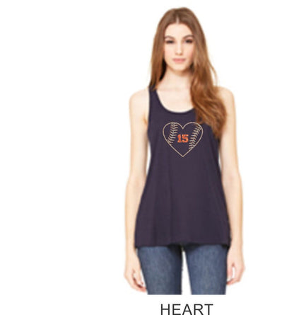 Hawks Flowy Tank- 3 designs- Matte or Glitter