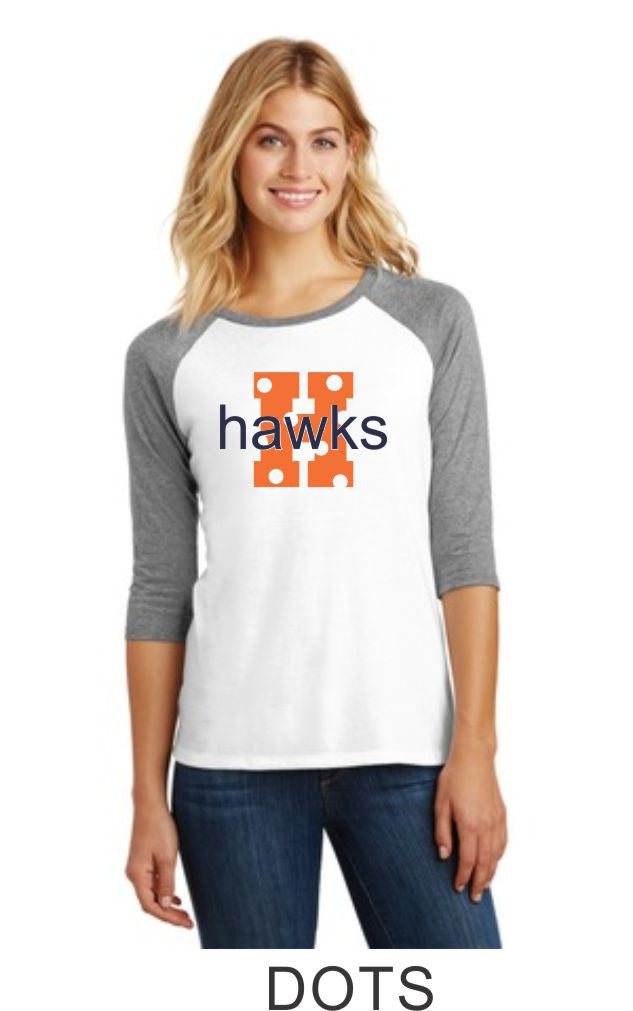 Hawks Ladies Raglan- Matte or Glitter