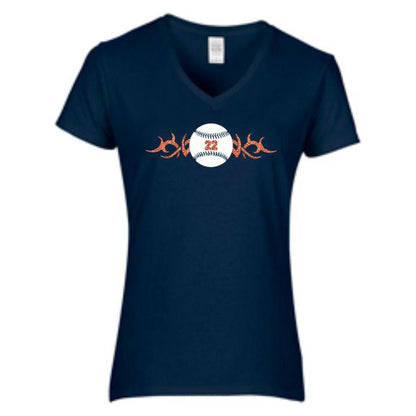 Hawks Ladies Short Sleeve Glitter Tattoo Tee