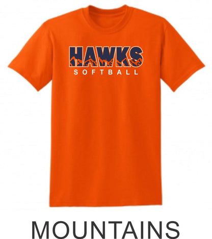 Hawks Softball Basic Tee- 4 Designs