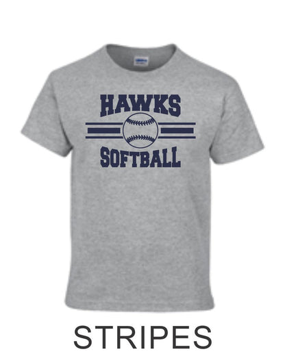 Hawks Softball Basic Tee- 4 Designs