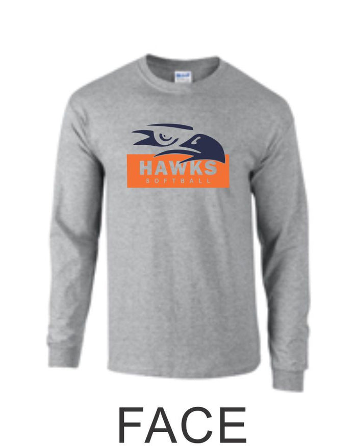 Hawks Softball Long Sleeve- 3 Designs