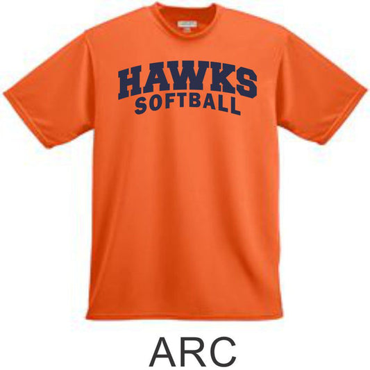 Hawks Softball Wicking T-Shirt- 4 Designs