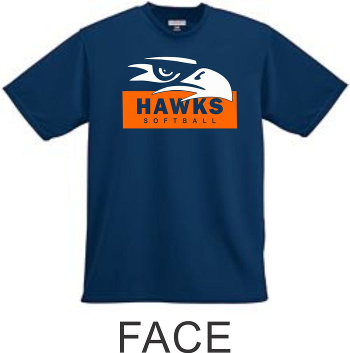 Hawks Softball Wicking T-Shirt- 4 Designs