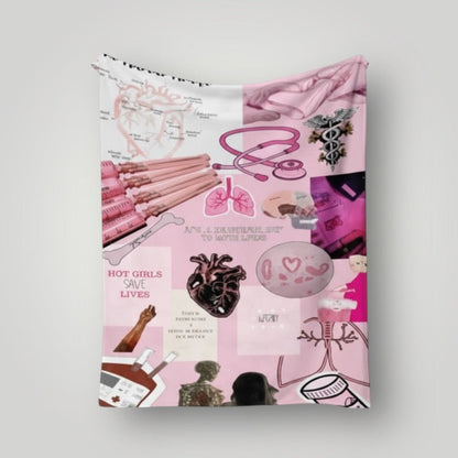 Healthcare & Nurse Throw Blankets - Nursecaresuites - Online Healthcare Boutiqueaesthetic nurse decoranatomy art blanketanatomy art throw