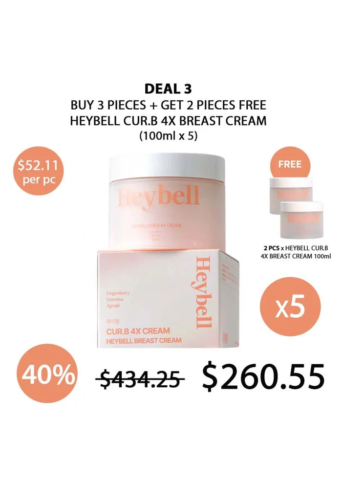 (BUY 3+2 FREE) HEYBELL CUR.B BREAST CREAM