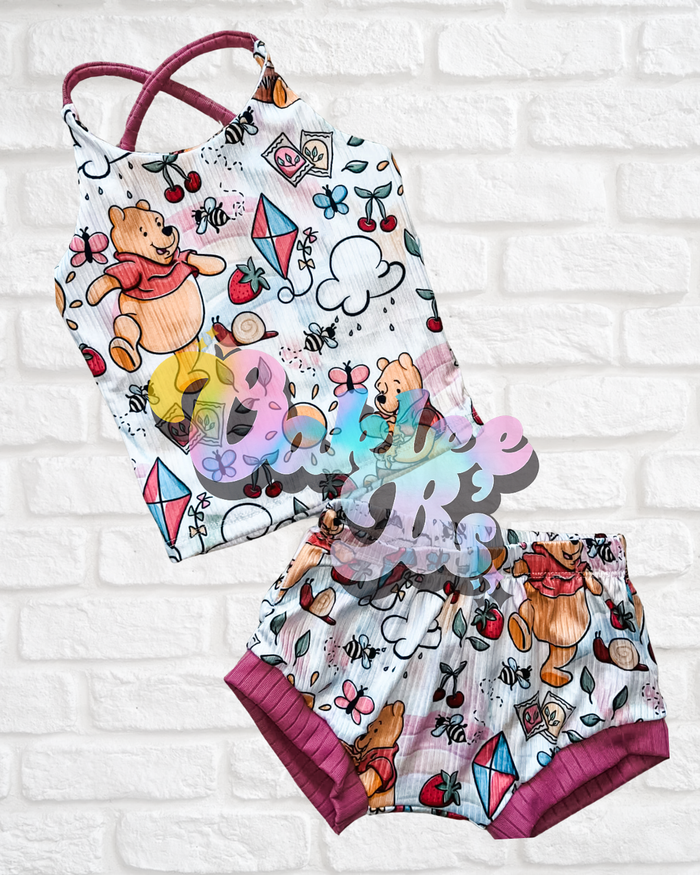 Honey Bear brielle top & shorties