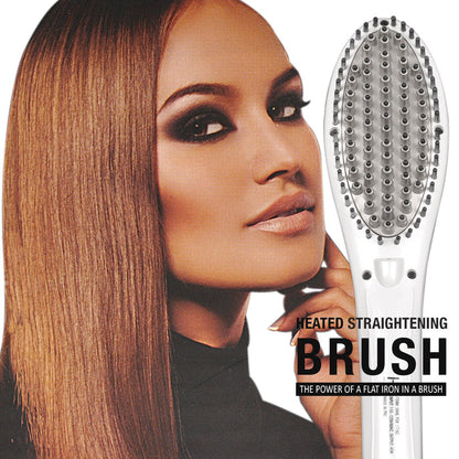 HOT and HOTTER Heated Straightening Brush - ikatehouse