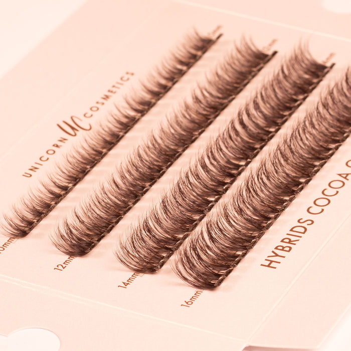 Hybrids in Cocoa Ganche Super Pre-Glued Lashes - Unicorn Cosmetics