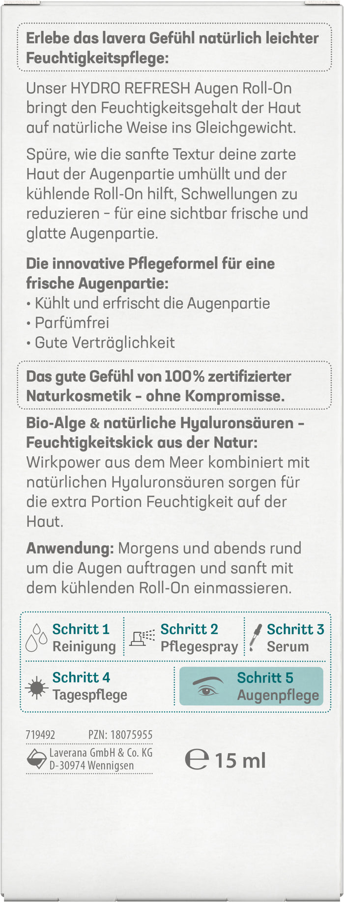 lavera Hydro Refresh Augen Roll-On