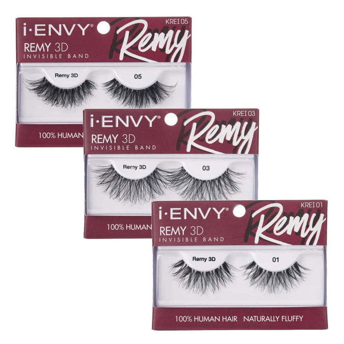 i ENVY Remy 3D Invisible Band 100% Human Hair Eyelashes - ikatehouse