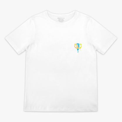 White Ice Cream Blueberry Lemonade youth graphic tee — front view
