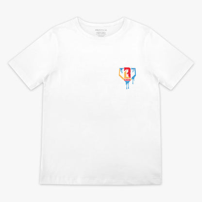 Red, white & blue Ice Cream USA youth graphic tee — front view