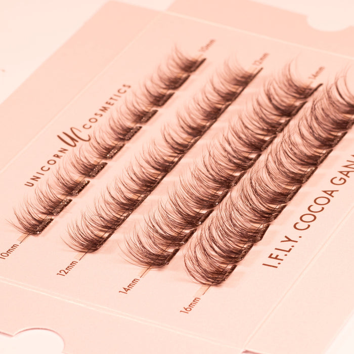 I.F.L.Y. in Cocoa Ganche Super Pre-Glued Lashes - Unicorn Cosmetics