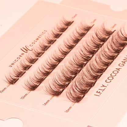 I.F.L.Y. in Cocoa Ganche Super Pre-Glued Lashes - Unicorn Cosmetics