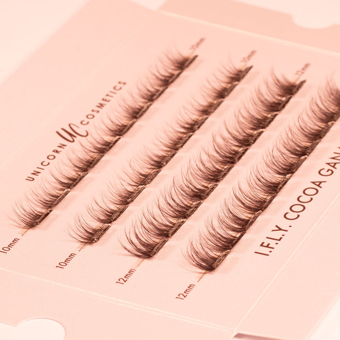 I.F.L.Y. in Cocoa Ganche Super Pre-Glued Lashes - Unicorn Cosmetics