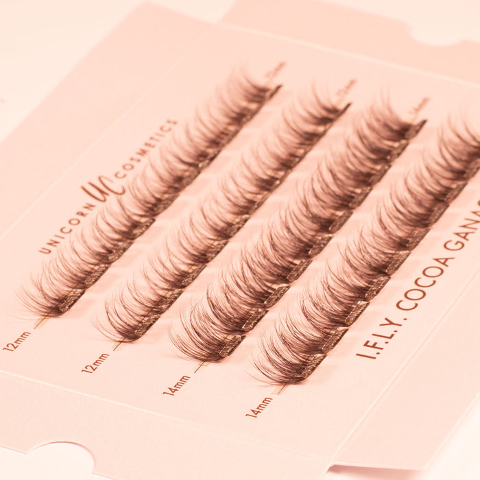 I.F.L.Y. in Cocoa Ganche Super Pre-Glued Lashes - Unicorn Cosmetics