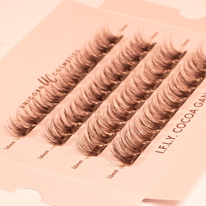 I.F.L.Y. in Cocoa Ganche Super Pre-Glued Lashes - Unicorn Cosmetics