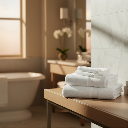 Bath Towel / White / 22"X44" 6.50 lb 6 PK