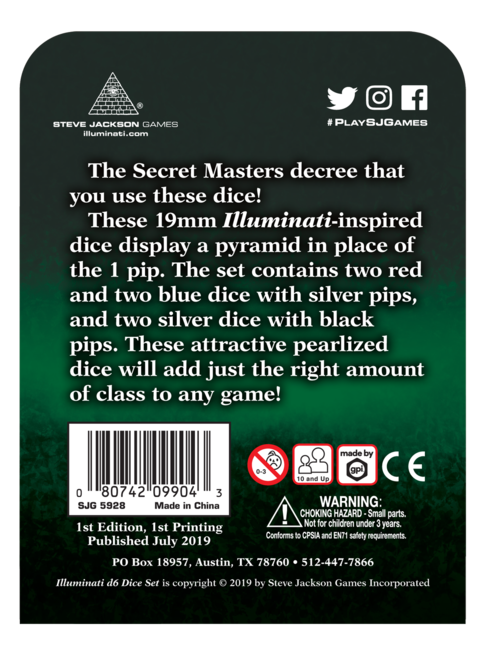 Illuminati d6 Dice Set