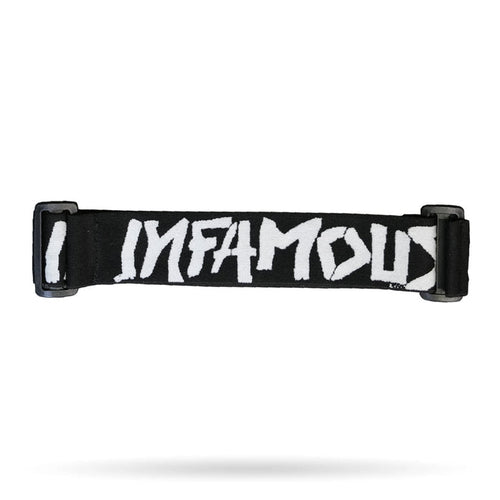 INFAMOUS™ SPRAY WHITE LOGO GOGGLE STRAP – LIMITED EDITION