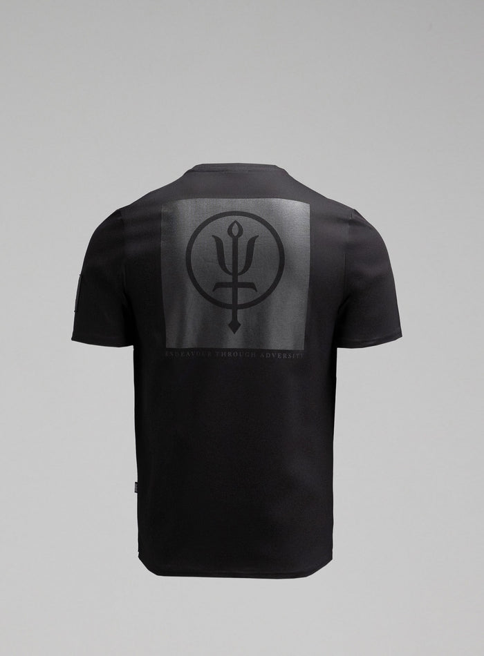Hem Cut Out Image of Insignia T-Shirt - Black Mark In Obsidian Black (GM)