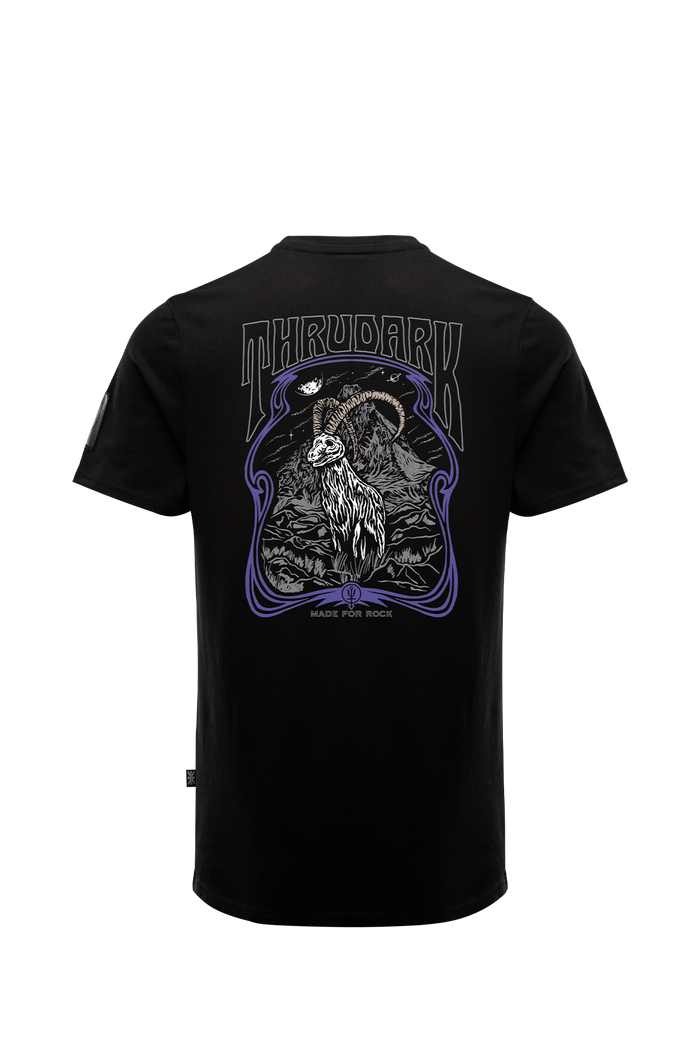 SM Cut of Out Insignia T-Shirt - Made For Rock In Obsidian Black (GM)