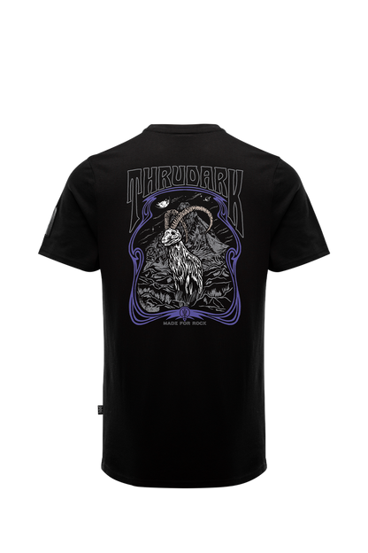 SM Cut of Out Insignia T-Shirt - Made For Rock In Obsidian Black (GM)