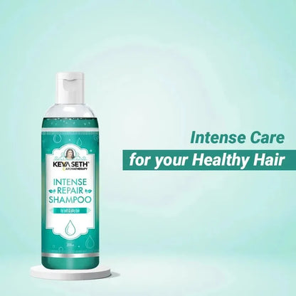 Intense Repair Shampoo for Dry Damaged Hair- Softens, Nourishes & Strengthens Hair with Pro -Vitamin B5 & Geranium Oil - Keya Seth Aromatherapy