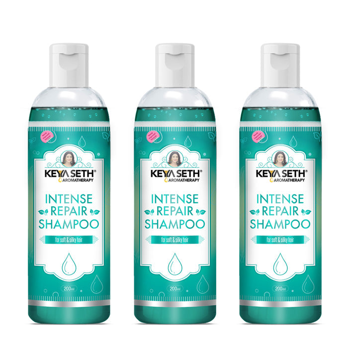 Intense Repair Shampoo for Dry Damaged Hair- Softens, Nourishes & Strengthens Hair with Pro -Vitamin B5 & Geranium Oil - Keya Seth Aromatherapy