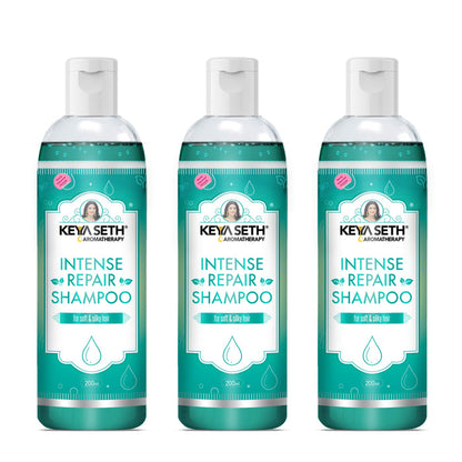 Intense Repair Shampoo for Dry Damaged Hair- Softens, Nourishes & Strengthens Hair with Pro -Vitamin B5 & Geranium Oil - Keya Seth Aromatherapy