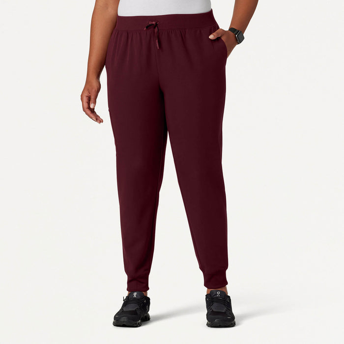JAANUU Silex Knit - Waist Scrub Jogger Burgundy - Get Scrubbed