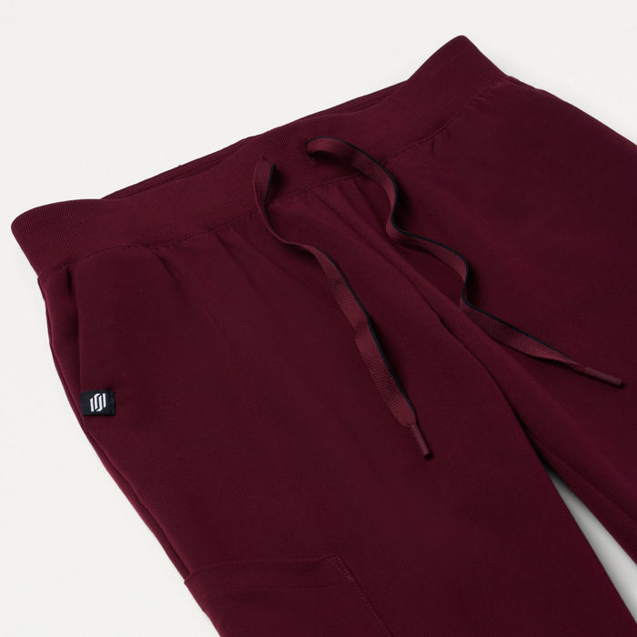 JAANUU Silex Knit - Waist Scrub Jogger Burgundy - Get Scrubbed