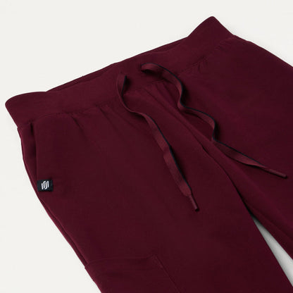 JAANUU Silex Knit - Waist Scrub Jogger Burgundy - Get Scrubbed