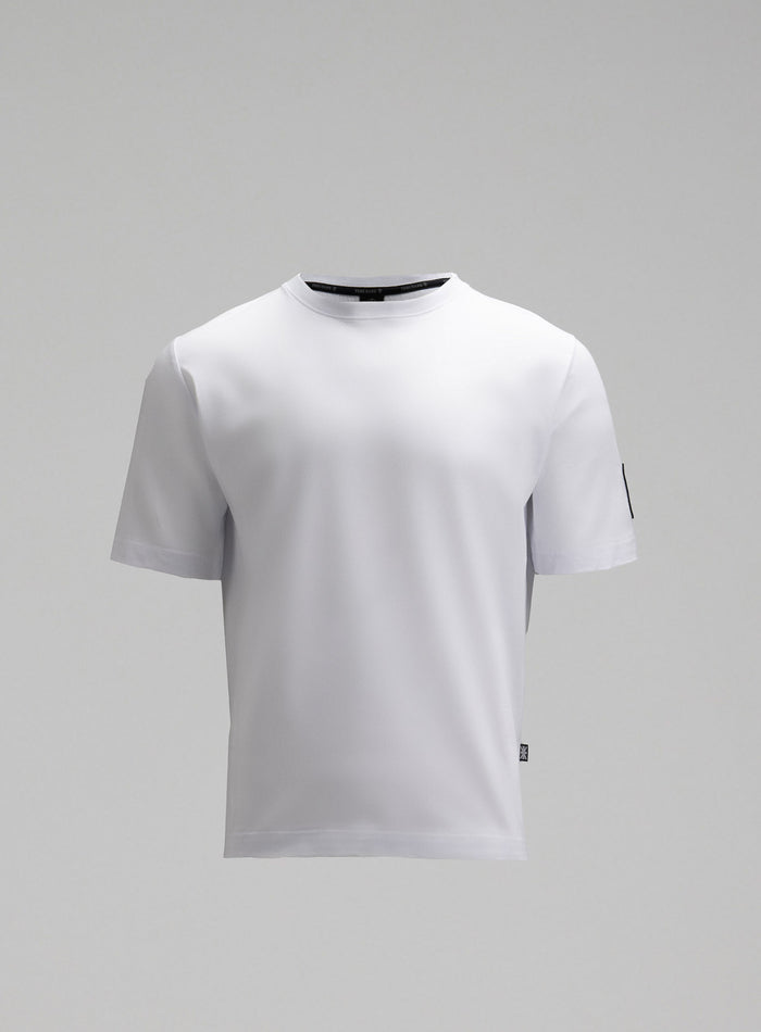 Hem Cut Out Image of Jackal T-Shirt In Optic White (GM)