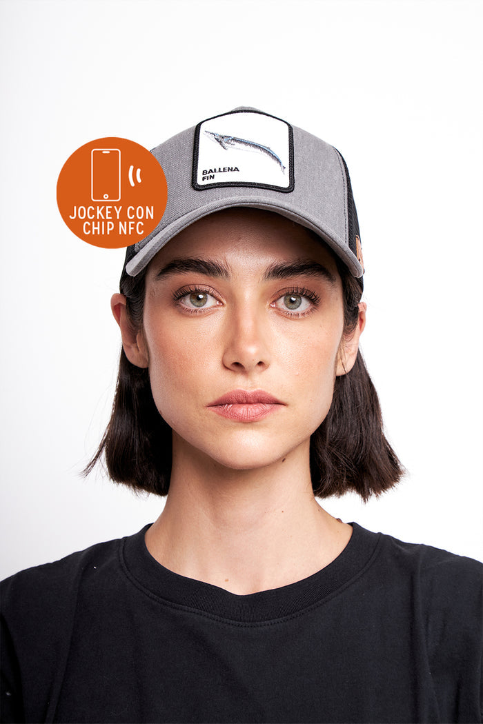 Jockey Ballena Fin Con Causa Gris Lavado CHIP NFC