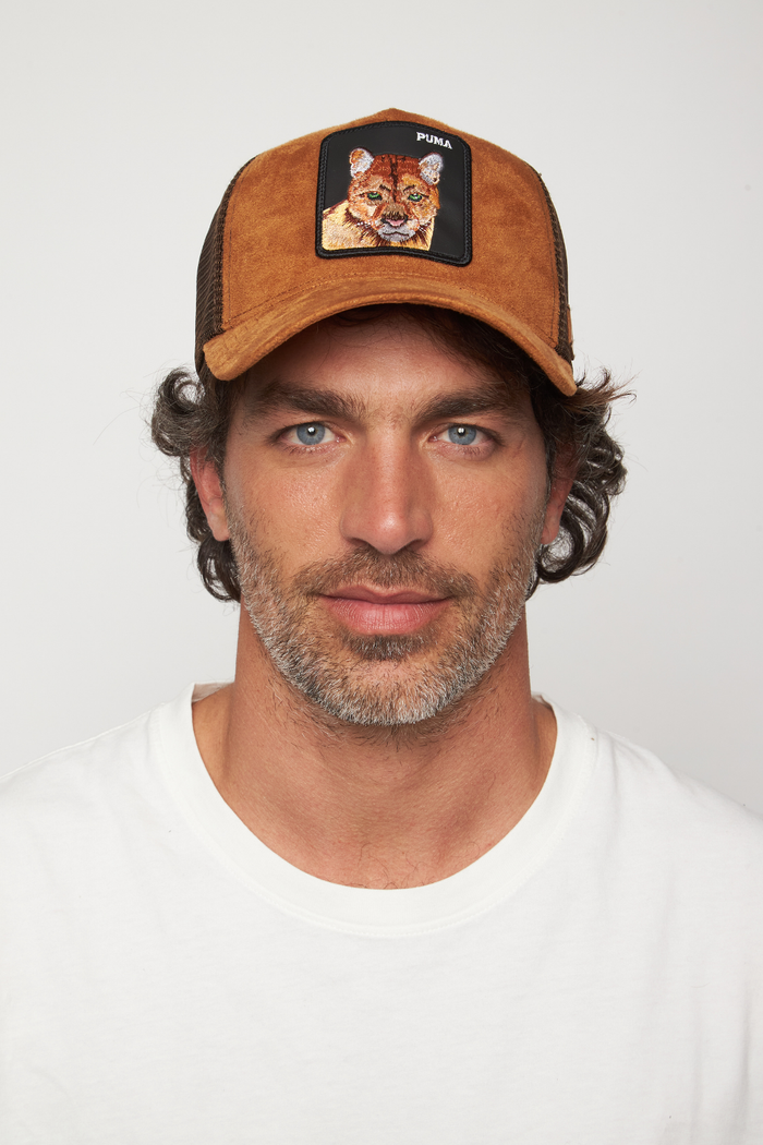 Jockey Puma Con Causa Gamuza Café Parche Negro