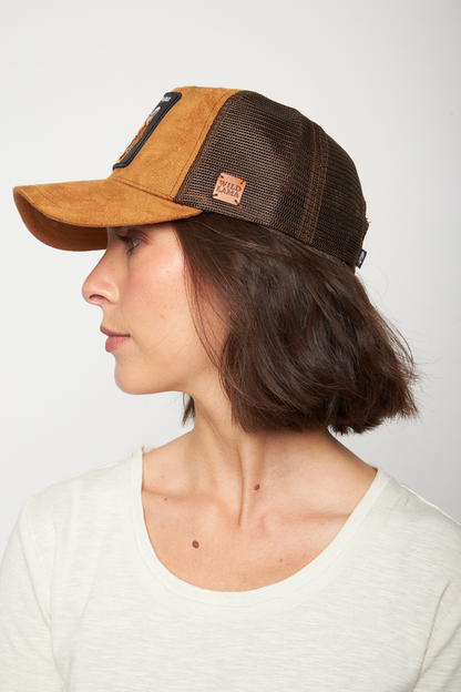 Jockey Puma Con Causa Gamuza Café Parche Negro
