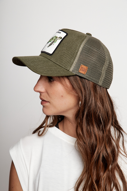 Jockey Tortuga Con Causa Verde Militar Lavado