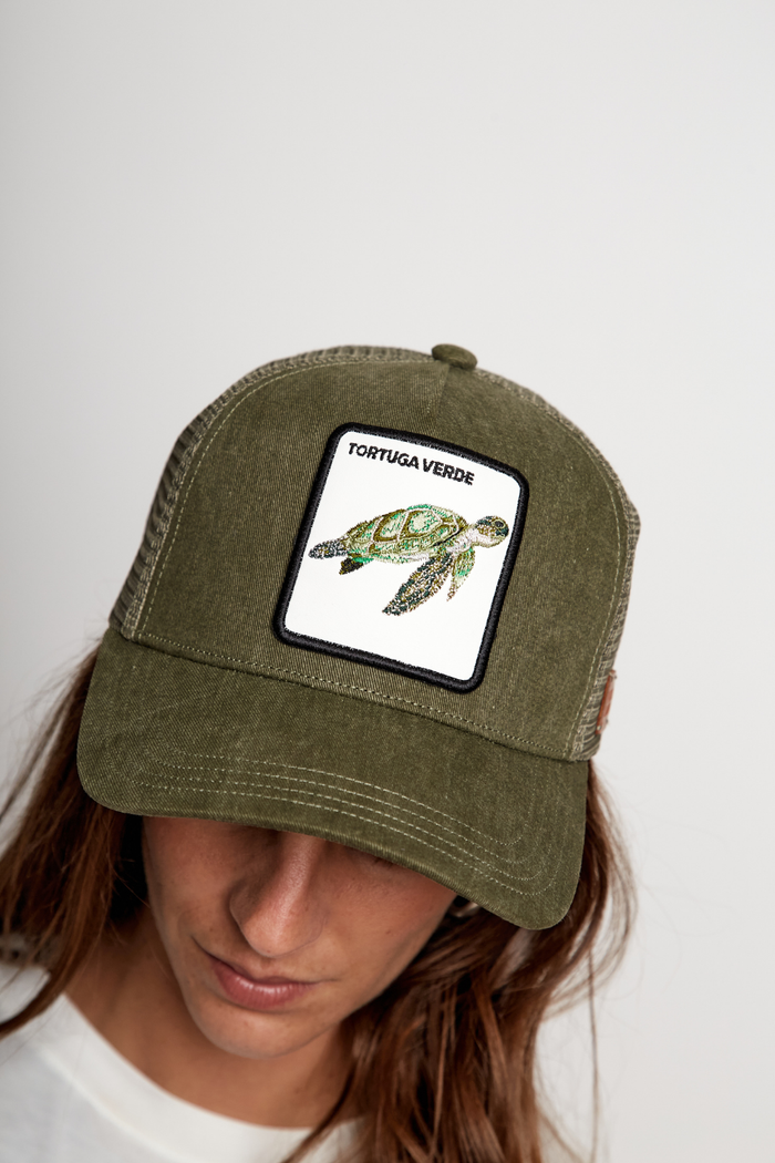 Jockey Tortuga Con Causa Verde Militar Lavado