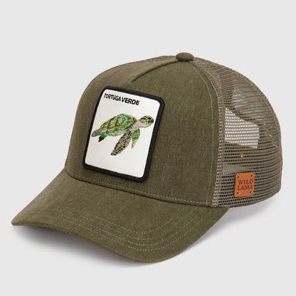 Jockey Tortuga Con Causa Verde Militar Lavado